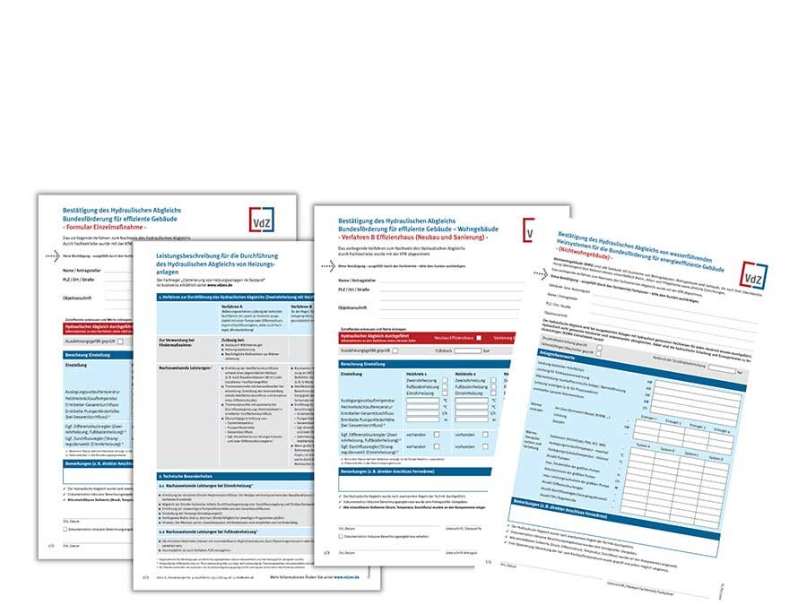 VdZ-Formulare zum Nachweis des hydraulischen Abgleichs jetzt BEG-konform