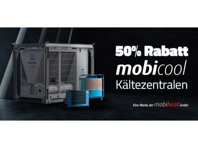 50 % Rabatt auf mobile Kältezentralen