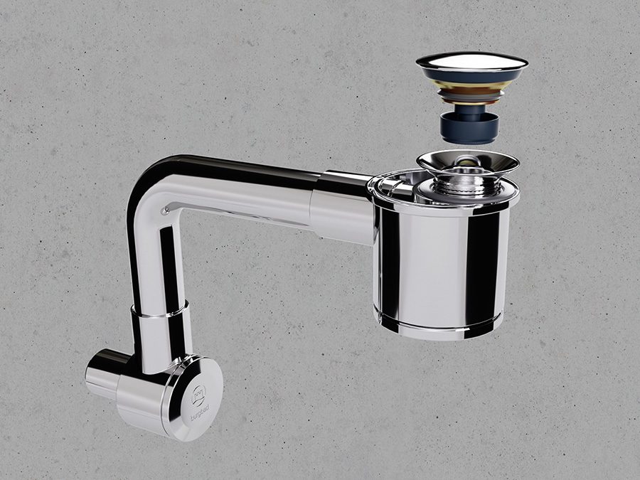 Burgbad: Siphon besonderer Bauart