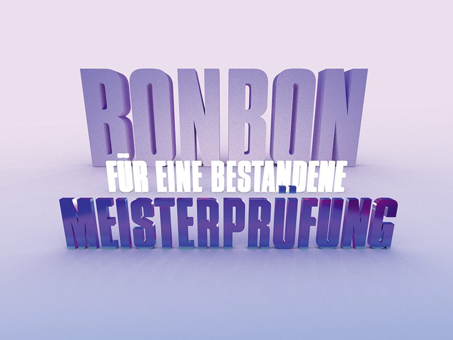 Bonbon für eine bestandene Meisterprüfung