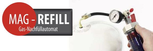 MAG-Refill: Ergänzung des Gaspolsters bei Membran-Ausdehnungsgefäßen