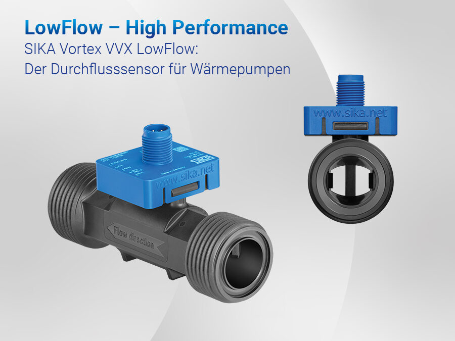 SIKA Vortex-Durchflusssensoren LowFlow für Wärmepumpen