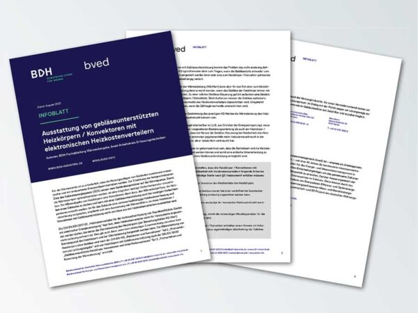 Infoblatt zur Heizkostenabrechnung von gebläseunterstützten Heizkörpern