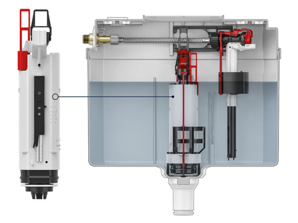 TECE: 4/2-Liter-Spülung für Spülkästen