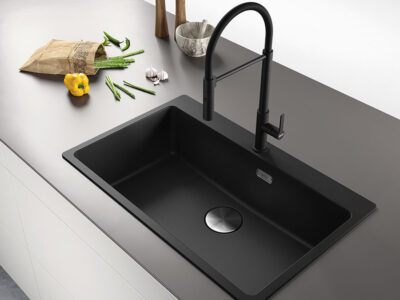 Franke: Schlanke Küchenarmatur mit Zug- oder Schwenkauslauf