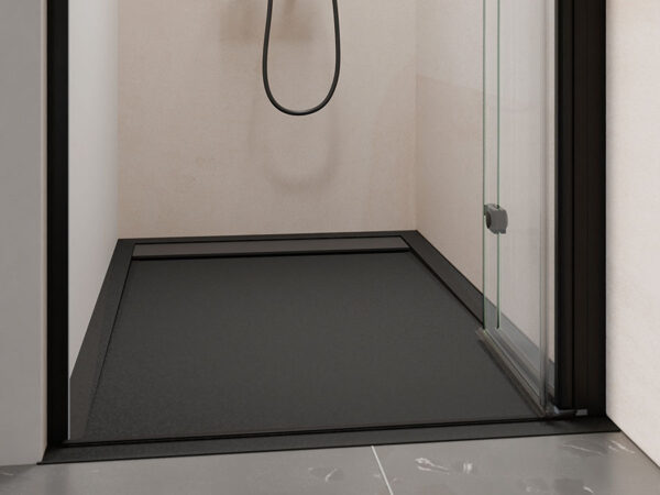 Duschwelten Breuer: Neue Mineralguss-Duschwannen in verschiedenen Farben und Formaten