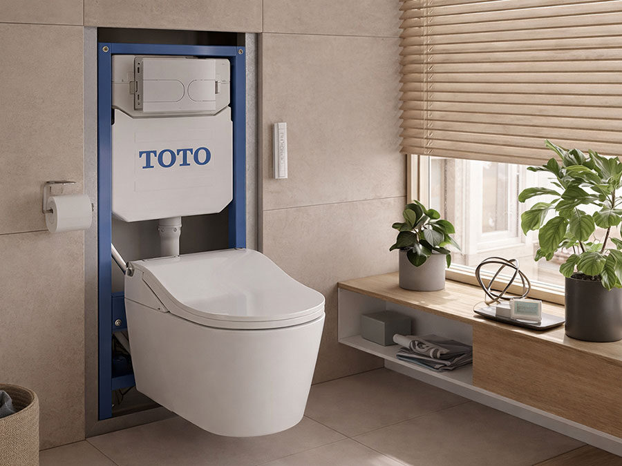 TOTO: Modularer Spülrahmen für WC und Dusch-WC