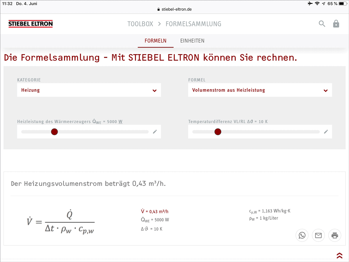 STIEBEL ELTRON: Formelsammlung